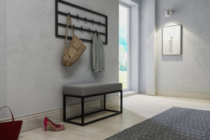 Pufa siedzisko loft, ławka do przedpokoju Airy 90 cm szerokości