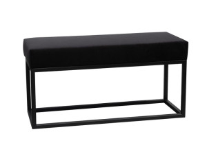 Szerokie siedzisko do domu Airy ławka tapicerowana stalowa 100 cm pufa loft