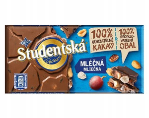 Czekolada STUDENTSKA MLECZNA Rodzynki Orzechy 170g