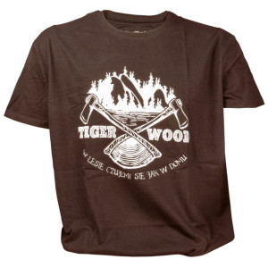 Koszulka męska TigerWood Two Axes brązowa L