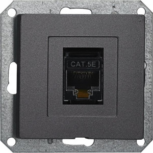 Gniazdo internetowe LAN RJ45 8-PIN MAGIC grafit