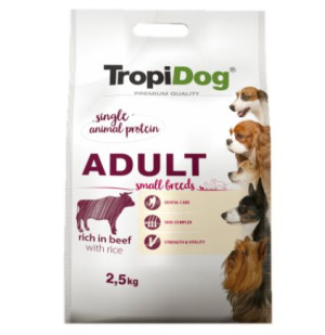 Karma Dla Psa Tropidog Adult Small Beef 2,5kg