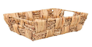 Prostokątny Koszyk Z Hiacynta Wodnego 35x27x9 Cm