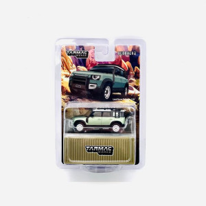 Land Rover Defender 110 Green Metallic Tarmac Works 1:64