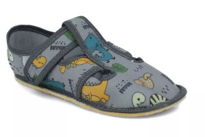 Kapcie Raweks ZUZIA 11B papcie barefoot chłopięce dinozaury