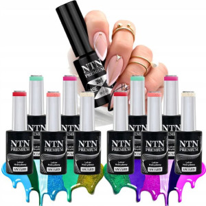 Zestaw hybrydowy 10x lakier NTN + baza top Gratis