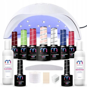 Zestaw manicure 7x lakier hybrydowy MaluLac LAMPA