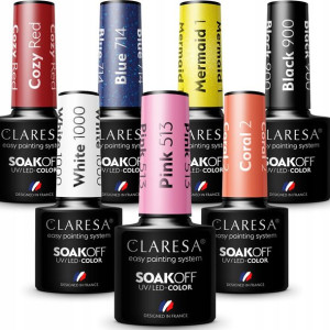 4+3 Claresa Lakier Hybrydowy Uvled Kolory Lakiery