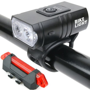 Zesta lampek rowerowych, do roweru- Przód+ Tył USB