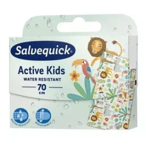 Salvequick Active Kids, plastry z opatr. dla dzieci, wodoodporne, 70cm 1szt