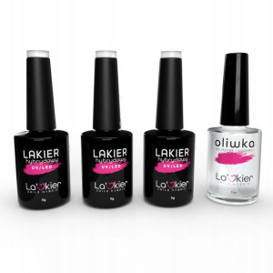La'kier 3x Lakier hybrydowy do paznokci + Oliwka