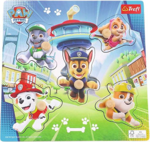 Drewniana Układanka puzzle Psi Patrol 5 elementów