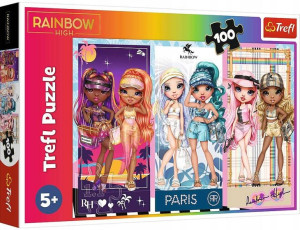 Puzzle 100 elementów Tęczowe laleczki Rainbow High
