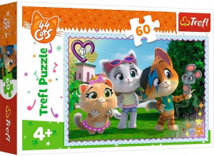 Puzzle 60 elementów Zabawy w gronie przyjaciół 44 Koty