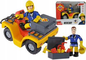 Firefighter Sam Quad Mercury Mercury mit Sam-Figur und Zubehör