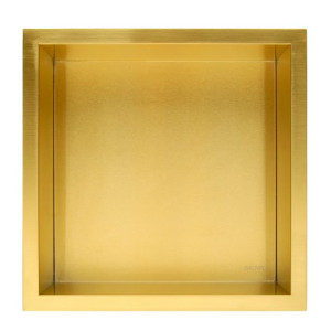 BALNEO Wall - Box ONE Gold/Brass Półka wnękowa z kołnierzem 30x30x10 Złoty