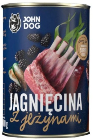 John Dog Adult | Berry | Puszka 400g - Jagnięcina z jeżynami 400g