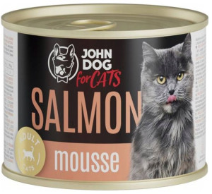 John Dog for Cats | Adult | Mousse 200g - Łosoś mus 200g