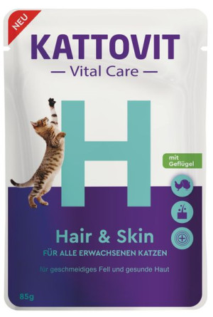 Kattovit | VitalCare | Saszetka 85g - Hair&Skin - Drób 85g