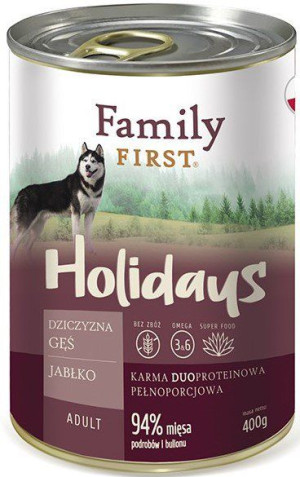 Family First Dog | Holidays - Duoprotein | Dziczyzna gęś jabłko 400g