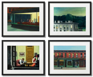 Nocne Marki, Edward Hopper 4 Reprodukcje - Komplet
