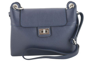 Torebka damska skórzana crossbody - Granatowa