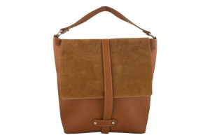 Torby skórzane Shopper bag A4 - Brązowa jasna