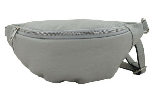 Torebka damska saszetka / nerka - Casual - Szara jasna