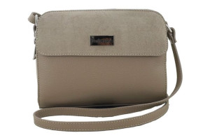 Torebki skórzane crossbody - Beżowa