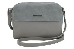 Torebki skórzane crossbody - Szara jasna