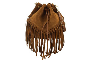 Torebka skórzana boho style - Brązowa jasna
