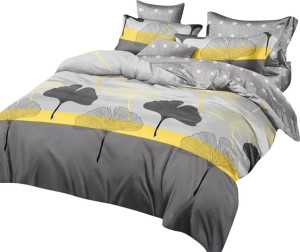 Pościel Bawełna Syntetyczna 200x220 + 2 Poszewki 70x80 Liście
