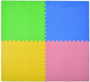 Humbi Puzzle piankowe Mata piankowa kolorowa 62 x 62 x 1 cm 4 szt.