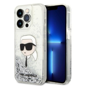 Etui Karl Lagerfeld KLHCP14LLNKHCH Apple iPhone 14 Pro srebrny/silver hardc