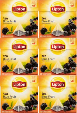 Herbata czarna aromatyzowana w piramidkach Lipton 20szt x6