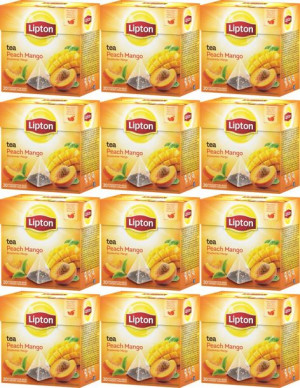 Herbata czarna aromatyzowana Lipton brzoskwinia z mango 20szt x12