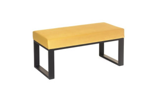 Stalowa ławka do przedpokoju Dalton 80 cm, loftowe siedzisko tapicerowane