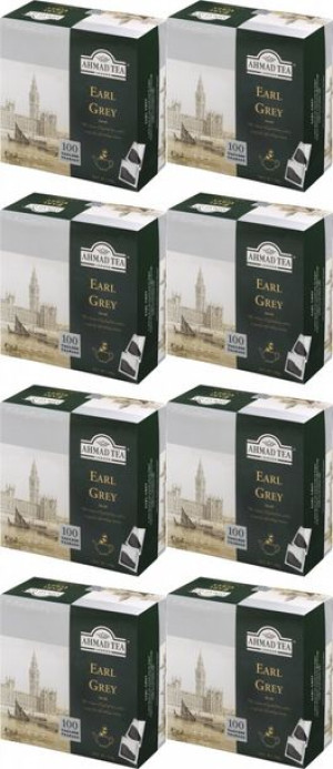Herbata Earl Grey czarna w torebkach Ahmad Tea 100szt x8