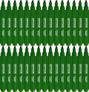 30x Marker permanentny Office Products ścięta 5mm zielony