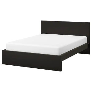 IKEA MALM Rama łóżka wysoka czarnobrąz 140x200 cm