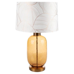 Lampa Dekoracyjna Glamour 40x69 Biała Złota