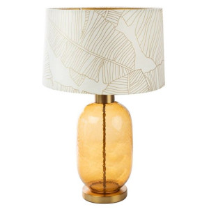 Lampa Dekoracyjna Glamour 40x69 Biała Złota