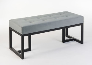 Pikowana ławka Ellyn 100cm, industrialna pufa siedzisko do przedpokoju loft