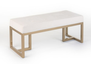 Pufa, taboret, ławka pikowana, podnóżek Ellyn 80cm, industrialne siedzisko