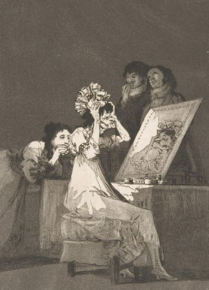 Plakat 20,5x28,4 Płyta 55 z 'Los Caprichos': Aż do śmierci', Goya