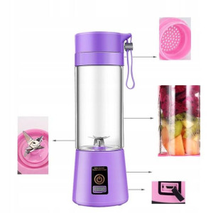 BLENDER Shaker USB AKUMULATOR Fioletowy 10-12A