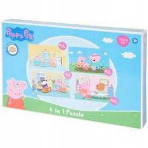 Puzzle Świnka Peppa Pig 4 w 1