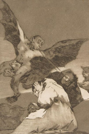 Plakat 20x30 Płyta 48 z 'Los Caprichos': Tale-Bearers-Blasts of Wind, Goya