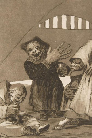 Plakat 20x30 Płyta 49 z 'Los Caprichos': Hobgobliny, Goya