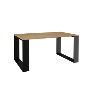 Stolik Kawowy Ława Salon Loft Modern Dąb Artisan - Czerń